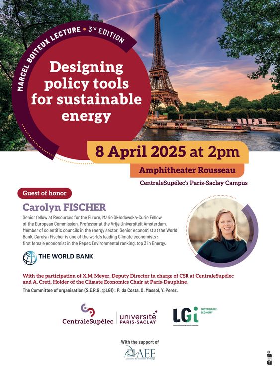 2025 Marcel Boiteux Lecture at CentraleSupélec